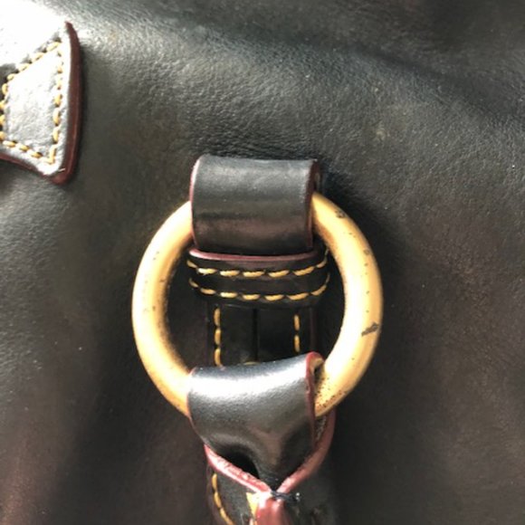 Dooney &  Bourke Florentine Leather Dark Navy Satchel - Picture 6 of 16